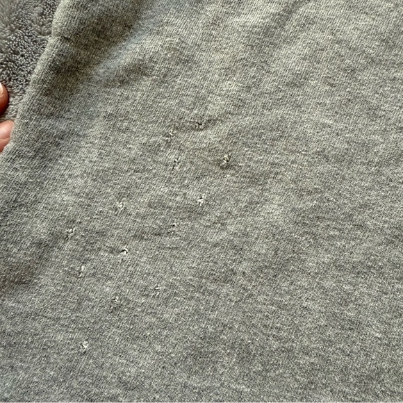 LUCKY BRAND GRAY DISTRESSED CREWNECK LONG SLEEVE MOTORCYCLE SWEATSHIRT SIZE XS - Picture 6 of 8